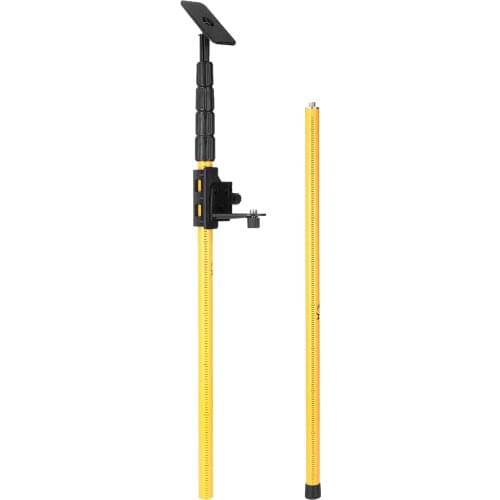 Telescopic Pole for Line Leveler Aluminum Alloy Adjustable Lift Extend Bracket Holder Stand Support for 1/4''& 5/8'' Laser Level
