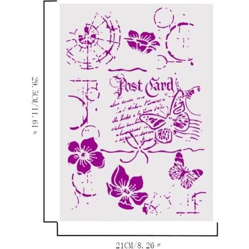 Craft Layering Template Stencils Butterfly Flowers Stencils For Walls Painting Scrapbooking Stamping Album Decorative Embossing