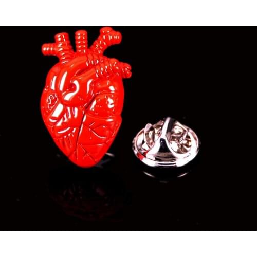 Lapel Pin Badges Red heart Lapel Pin Badge Fashion Brooches Novelty Pin Mens jewelry accessorie wholesale