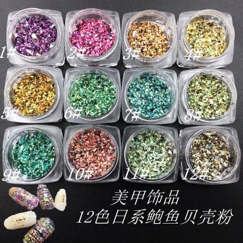 1bottle 2017 new Japan Korea Nail Art Decoration Colorful Nail Sticker Kawaii Shell Stone DIY Nail Tools