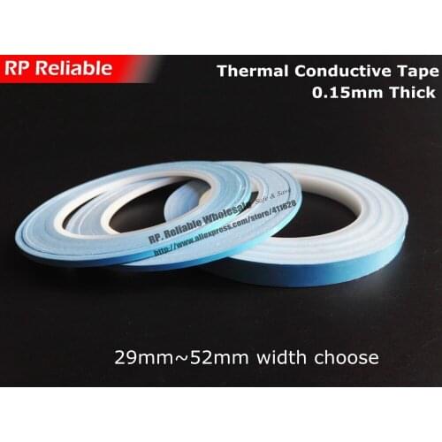29mm~52mm wide choose)*25M *0.15mm Thermal Conductive Tape Double Sided Adhesive, for Electric Parts with Heat Sink Joint