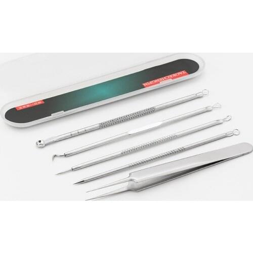 8PCS Acne Blackhead Comedone Black Spot Pimple Blemish Remover Skin Care Women Beauty Acne Treatment Pore Cleanser Needle Hook