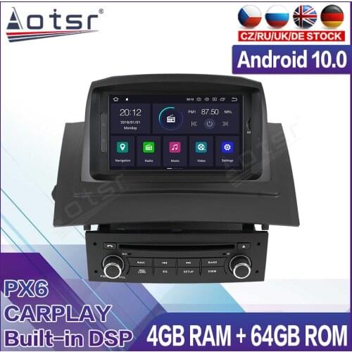 4+64GB For Renault Megane 2 Fluence 2002-2008 Car Multimedia Player Stereo Android Audio Radio Tape Recorder GPS Navi Head Unit