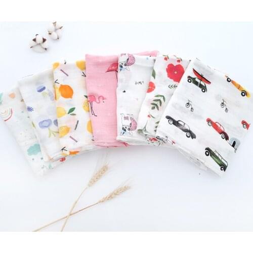 Ready stock Bamboo Baby Blankets Newborn Soft Organic Baby Blanket Muslin Swaddle Wrap Feeding Burp Cloth Towel Scarf