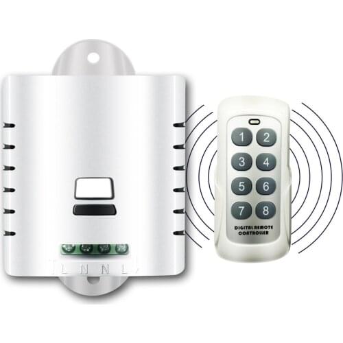 Wireless RF 433MHz Intelligent Smart AC Electrical Power Cord Cable Connector 10A 80-250V With Remote Control Switch US EU UK AU