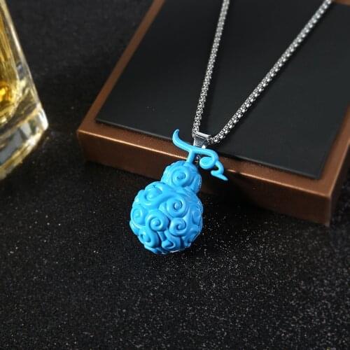 One Piece Devil Fruit Necklace Cursed Edard Negate Pendant Anime Jewelry On Neck Chain Choker For Men Women Cosplay Accessories
