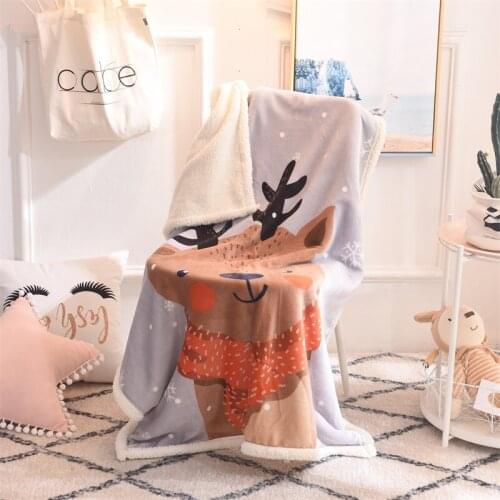 Baby&Swaddling Newborn&Children Flannel Blanket Thermal Soft Fleece Blanket Bedding Set Cotton Single/Double Thickened Quilt