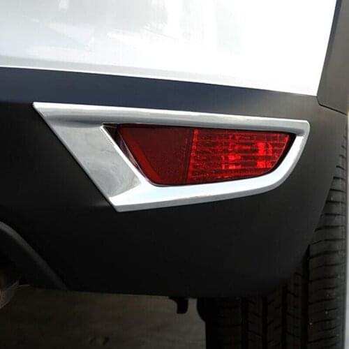 For Mazda CX3 CX-3 2016 2017 2018 ABS Chrome Rear Fog Light Rear Bumper Reflector Cover trim car styling Accessories 2pcs