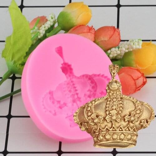 Crowns From Princess Queen 3D Silicone Mold Fondant Cake Cupcake Decorating Tools Clay Resin Candy Super Sculpey