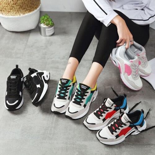 Dad Shoes Chunky Sneakers Women Shoes Autumn Vulcanized Shoes Trainers Women Spadrille Femme 2020 Nouveau Tenis Feminino Ayakkab