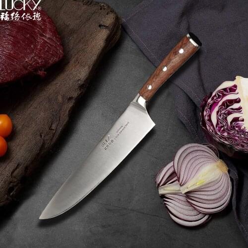 27cm Chef Knife for Kitchen Meat Cutter Slicer German 1.4116 Stainless Steel Fish Filleting Cooking Tool with Rosewood Hand 27.2