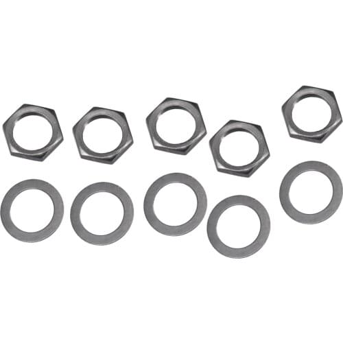 MagiDeal Electric Guitar And Bass Jack Socket Nuts (10pcs) Guitar Bass Parts