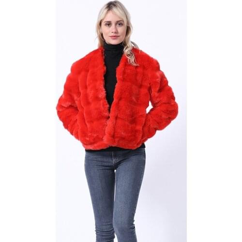 Fur-like Outerwear Fox-like Fur Stitching Sleeve Short Haining Small Fragrance Fashion Artificial Fur Faux Fur Short Women Coat