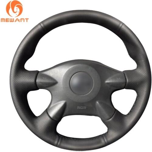 Black Artificial Leather Steering Wheel Cover for Nissan Almera (N16) X-Trail (T30) Primera Sunny Avenir Renault Samsung SM3