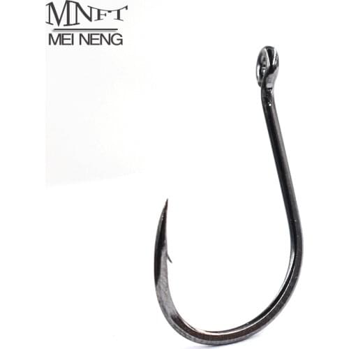 MNFT 50pcs #6 #10 #12 #15 High Carbon Steel Carp Fishing Hooks Barbed Iseama Circle Eyed Fishing Hook