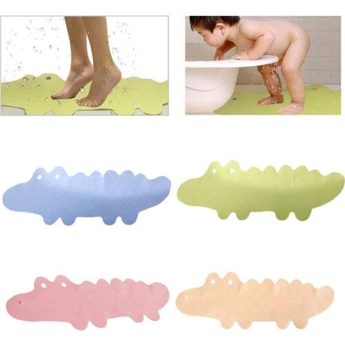 Fashion Cute Cartoon Crocodile Bath Shower Mat Children Suction Cup Home Non-Slip Tub Pad