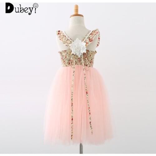Girls Pink Fancy Princess Dress Flower Girl Dresses for Weddings Bridesmaid Dresses Birthday Dress Baby Girl Prom Party Dress