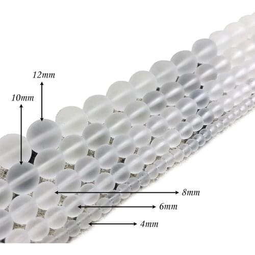 Natural Stone White Synthetic Matte MoonstoneBeadsFitMulti-purpose Jewelry Making 4 6 8 10 12 MMPick Size J282