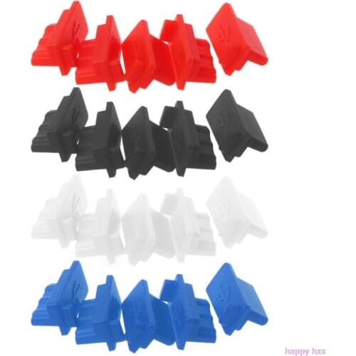 New 5PCS USB Dust Plug Charger Port Cover Cap Female Jack Interface Dustproof Protector Tablet PC Notebook Laptop Powerbank