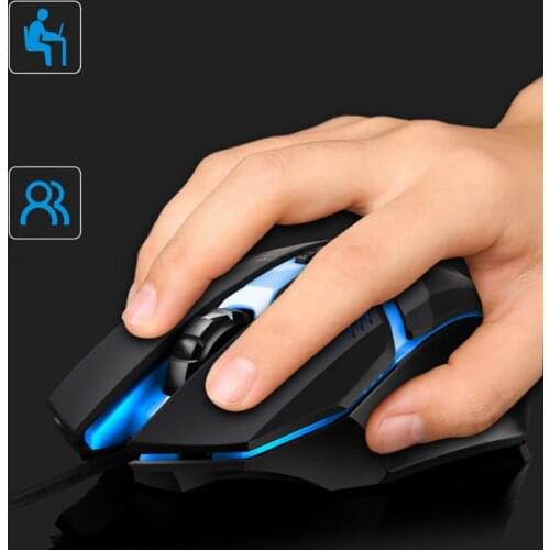 K2 wired USB computer gaming mouse accentuates colorful glare breathing light notebook wired mouse laptop ergonomic mouse