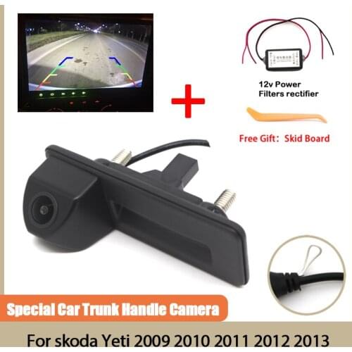 Trunk Handle camera CCD Full HD Night Vision Rear View Parking backup Camera Waterproof For skoda Yeti 2009 2010 2011 2012 2013