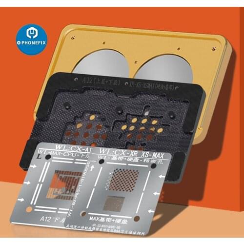 WL BGA Reballing Net Universal Stencils Template Set CPU NAND BGA Reballing Stencil Platform for IPhone 6 6S 7 8 X XR XS XsMax