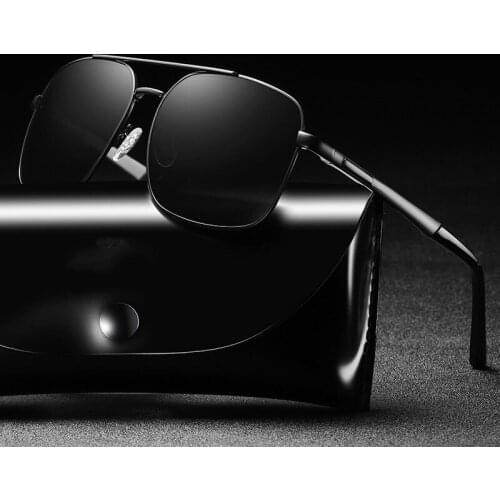 Vintage Pilot Sunglasses Men Metal Frame Square Eyewear for Outdoor Fishing Driving Male Sun Glasses Oculos Shades 201939WD