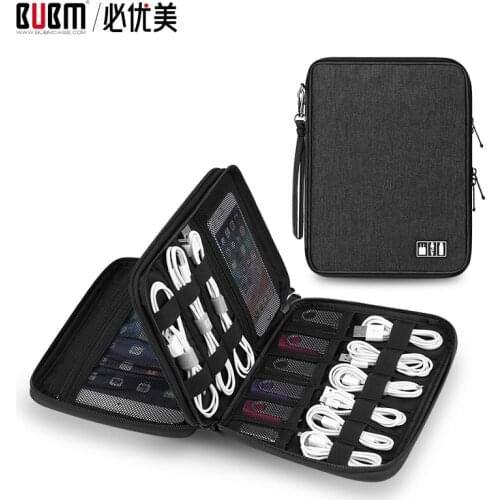 BUBM bag for electronic accessories travel electronic organizer storage for data wire ipad hard drive