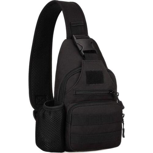 Tactical Sling Chest Pack Military Crossbody Backpack MOLLE Shoulder Bag Daypack with USB Charging Port for Cycling Fishing