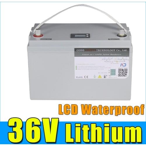 36V 80AH Lithium ion Battery LCD Waterproof 36V Solar Golf Car Battery for Forklift fork