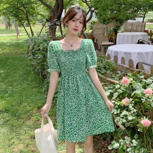 Summer Girl French Skirt, New Korean Version, Thin Temperament Dress, Summer Small Fresh Short-sleeved Skirt