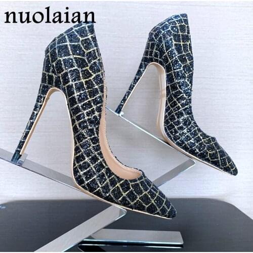8/10/12CM Womens High Heel Shoes Dress Wedding Platform Pumps Woman High Heels Ladies Party Pump Shoe Leather Summer Chaussure