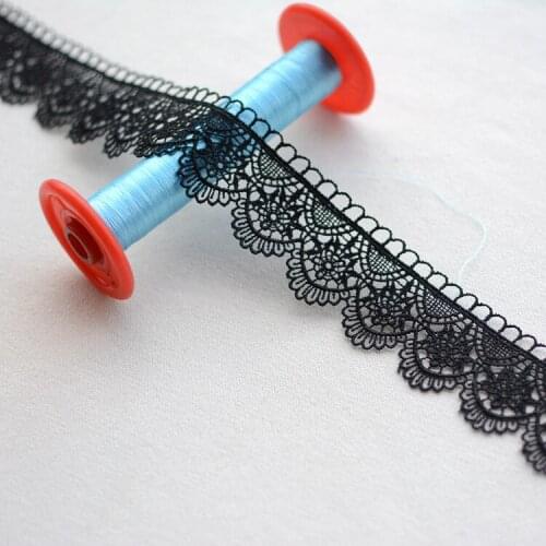 1M Best Selling Latest Lace Collar Ribbon Trim 4CM Guipure Black Lace Fabric Sewing Accessories Applique Wedding dentelle K25
