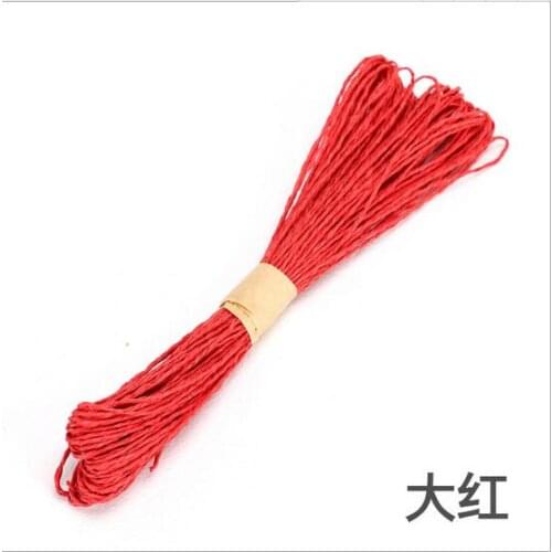 10Pcs/Bag 30Meters 2mm Colorful Paper Rope for DIY Craft Wedding Candy Cake Cookies Box Packing Wrapping Decoration Scrapbooks