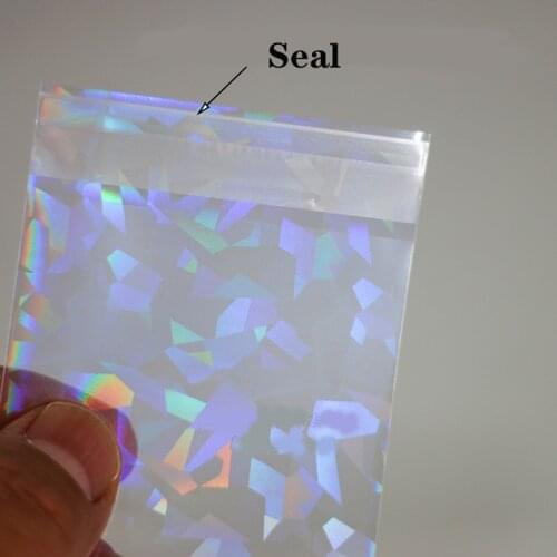 100pcs/lot Broken Gemstone Broken Glass Laser Flashing Card Film Card Film 61X88mm/65X90mm YGO MTG VG Seal Card Sleeves