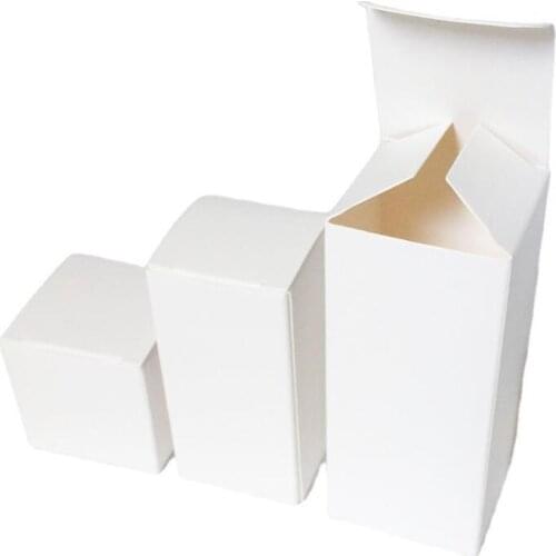 25pcs/lot- Big size Blank White 350gsm Paperboard Packaging Box for sample handmade soap party gift valve tubes