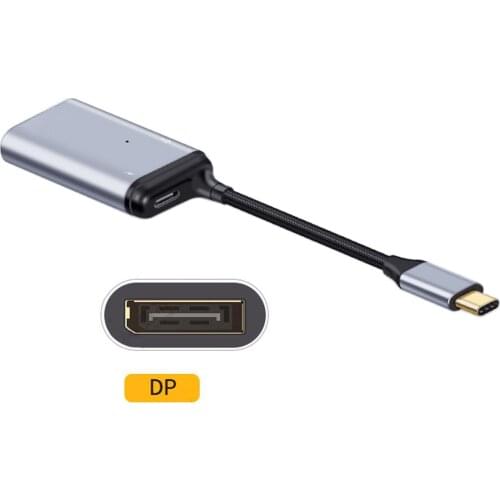 4K 2K 60hz USB-C Type C to Displayport Monitor Converter Adapter with Female PD Power Port