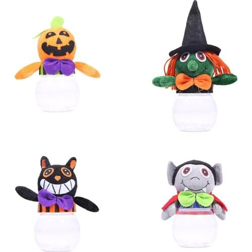 Halloween Candy Jar Sweets Storage Container Candy Cans Party Favors Holder Creative Candy Jar Ghost Festival Gift Box