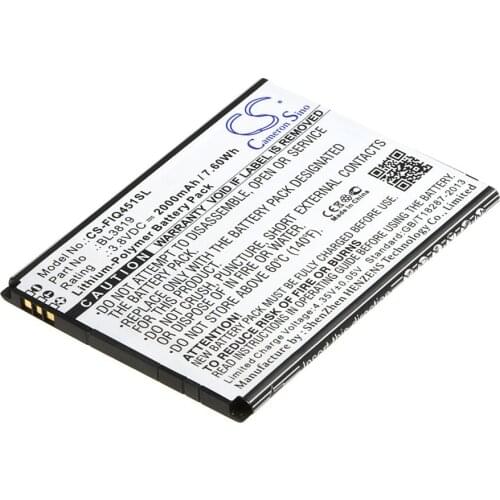 CS 2000mAh / 7.60Wh battery for Fly IQ4514, IQ4514 Quad EVO Tech 4 BL3819