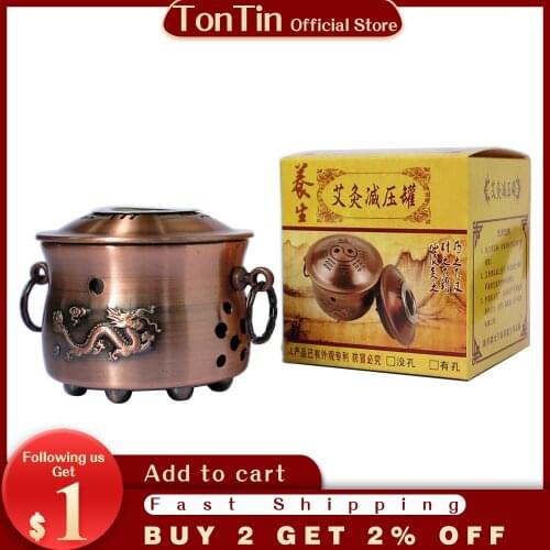 Moxibustion box traditional Chinese Medicine therapy thicken metal body Moxa instrument pot chinese moxa moxa stick accupuncture