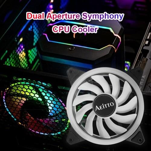 Cooling CPU Cooler Fan Dual Aperture 6/4 Pin For PC Computer Case DC 12V Quiet Ventilador Silent Radiator Heatsink Replacement