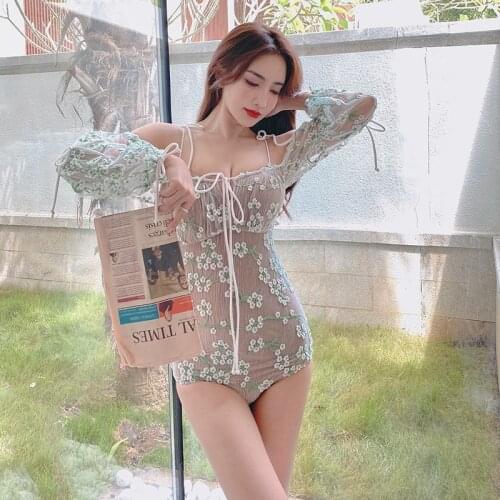 Monokini Swimsuit One Piece Womens Swimming Suit Swim Wear Woman New Lovely Lace Embroidered Sexy Animal Swimsuit For Women