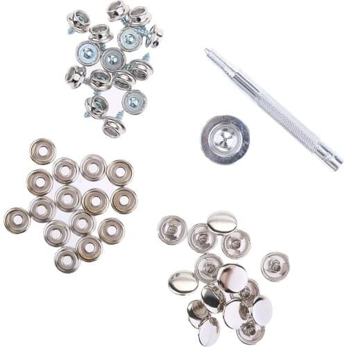 Stainless Steel Boat Cover Canvas Fastener Repair Kit (47pcs)