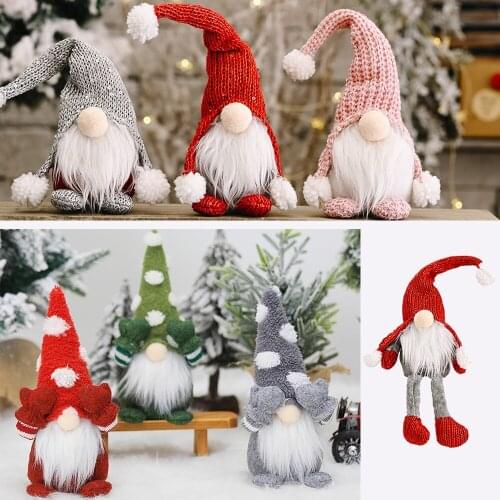 Christmas Tree Decoration Gnome Elf Doll Xmas Home Decoration Accessories Table Decoration Doll Christmas Gift Navidad 2021