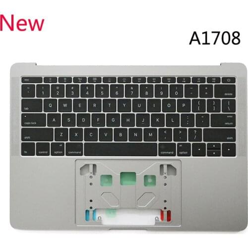 New A1708 Palmrest UK French Azerty Keyboards For Macbook Pro A1708 Topcase FR With Backlight Space Grey Silver 2016 2017
