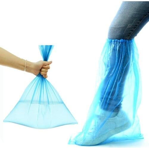 10Pairs/lot Outdoor Rainy Waterproof Shoes Covers Rainy Motorcycle Riding Disposable Rain Shoe Covers Women Men Kids Rain Boots