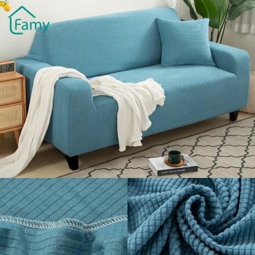 Soild Color Jacquard Sofa Cover Couches for Living Room Elastic Couch Covers Sofas Corner Chair Cover Home Decor 1/2/3/4 Seater