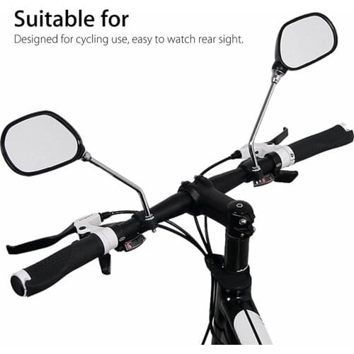 2Pcs Bicycle Bike MTB Handlebar Adjustable Rear View Side Mirrors Replacement MTB Bike Silicone Handle Rearview Mirror Bike part