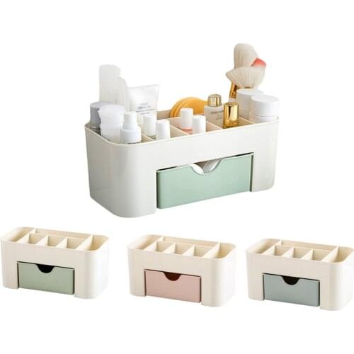 Makeup Box Organizer Jewelry Necklace Nail Polish Plastic Storage Box Home Desktop Organizer For Women Cosmetics Fashion Tool
