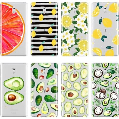 Avocado Lemon Orange Flower Fruit Stripe Summer Phone Case Silicone For Nokia 7 Plus X6 Soft Back Cover For Nokia 8 6 5 3 2 1